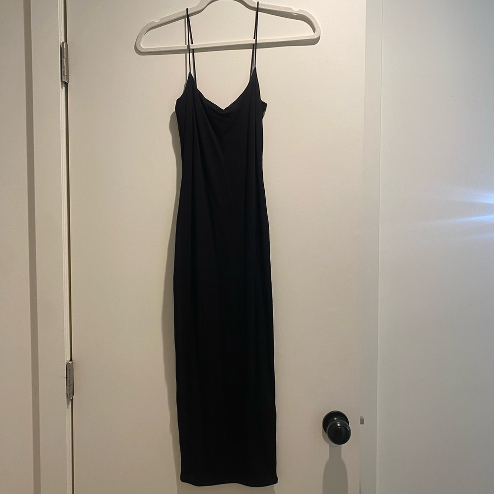 Black Midi Dress (Nude brand) Small